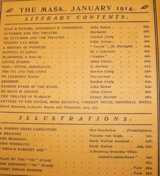 The Mask : a Quarterly Journal of the Art of the Theatre. Vol. 6 no. 3, January 1914