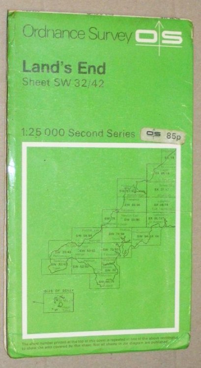 Land's End. 1:25000 Second Series Map Sheet SW 32/42
