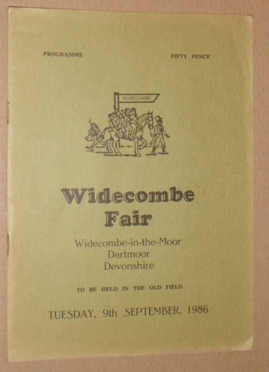 Widecombe Fair Programme, Tuesday, 9th September, 1986