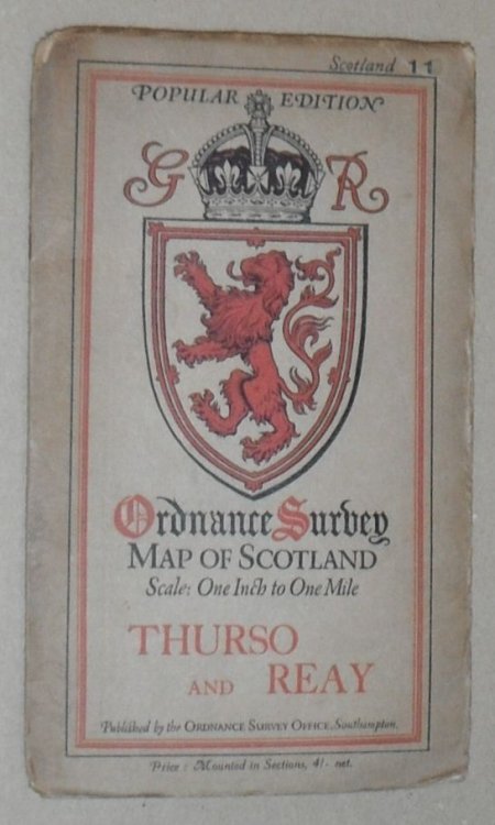 Thurso and Reay. Sheet 11. Ordnance Survey Map of Scotland, One Inch to One Mile, Popular Edition