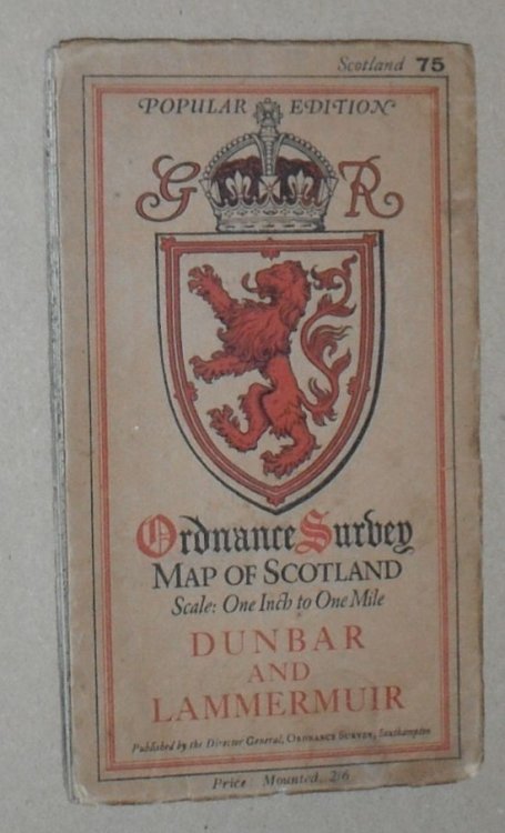 Dunbar and Lammermuir. Sheet 75. Ordnance Survey Map of Scotland, One Inch to One Mile, Popular Edition