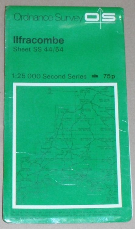 Ilfracombe 1:25000 Second Series Map Sheet SS 44/54 [and Lundy]