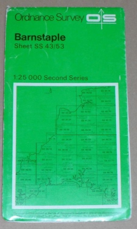 Barnstaple. 1:25000 Second Series Sheet SS 43/53
