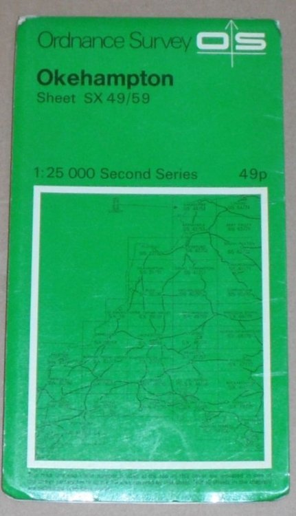 Okehampton. 1:25000 Second Series Map Sheet SX 49/59
