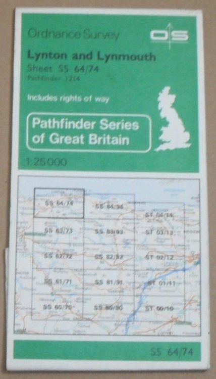 Lynton and Lynmouth 1:25000 Map Sheet SS 64/74 [Pathfinder 1214]