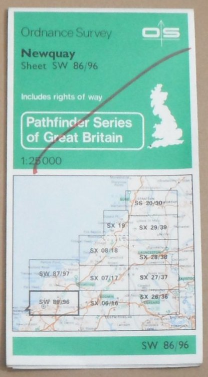Newquay. 1:25000 Pathfinder Map SW 86/96