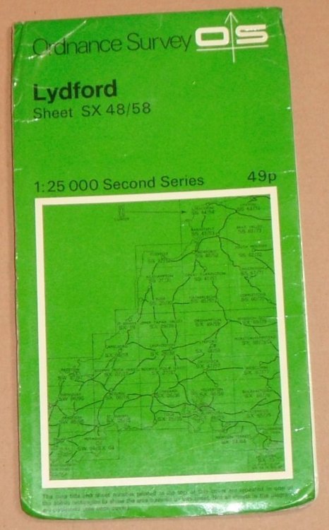 Lydford. 1:25000 Second Series Sheet SX 48/58