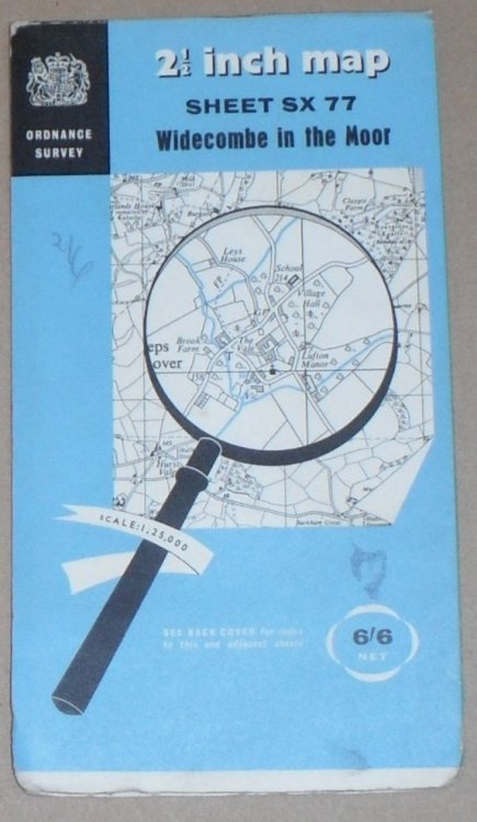 Widecombe in the Moor, Sheet SX 77 1:25000 First Series Map