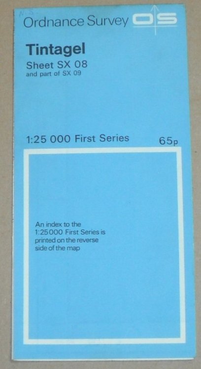 Tintagel, Sheet SX 08 and part of SX 09 1:25000 First Series Map