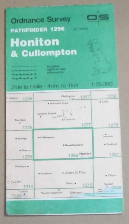 Honiton & Cullompton. 1:25000 Pathfinder Map 1296 (ST 00/10)