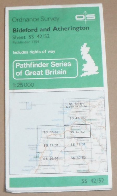Bideford and Atherington. 1:25000 Second Series Map Sheet SS 42/52 (Pathfinder 1254)