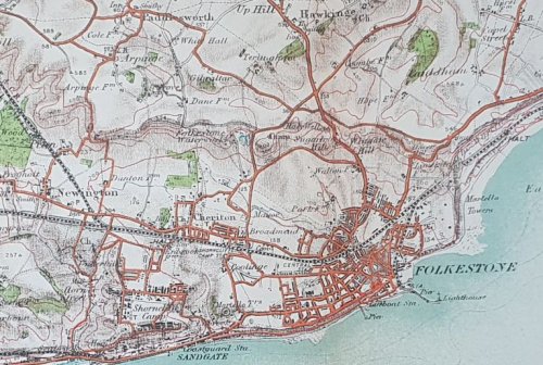 Folkestone and Dover District, Ordnance Survey Third Edition, Large Sheet Series, 1 inch to a mile (1:63360)
