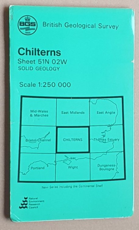 Chilterns. Sheet 51N 02W, Solid Geology, Geological Map 1:250000 Series