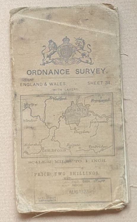 London (with Layers). Sheet 34, Two miles to one inch (1:126720)