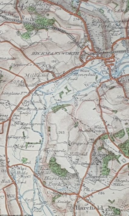 Rickmansworth. Sheet 107, One inch to one mile (1:63360) 3rd edition, Large Sheet Series