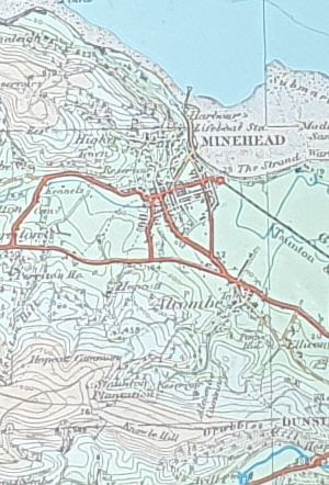 Tourist Map of Exmoor Forest. Scale 1 inch to 1 mile (1:63360)