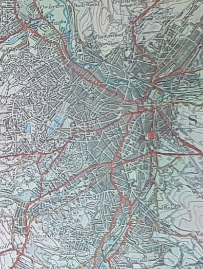 The Peak District Tourist Map. Scale 1 inch to 1 mile (1:63360)