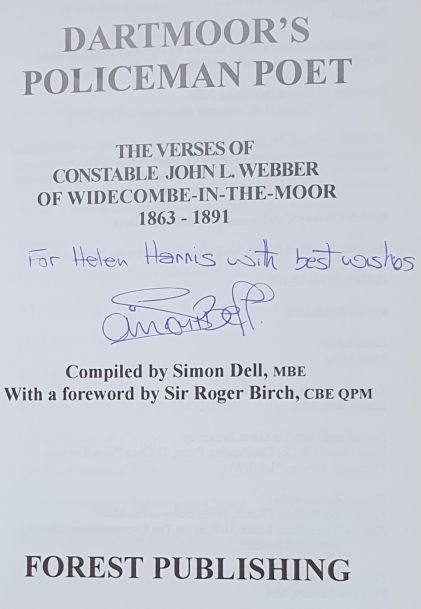 Dartmoor's Policeman Poet: the verses of Constable John L Webber of Widecombe-in-the-Moor 1863-1891