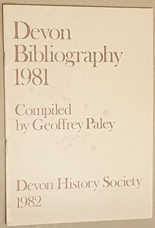 Devon Bibliography 1981