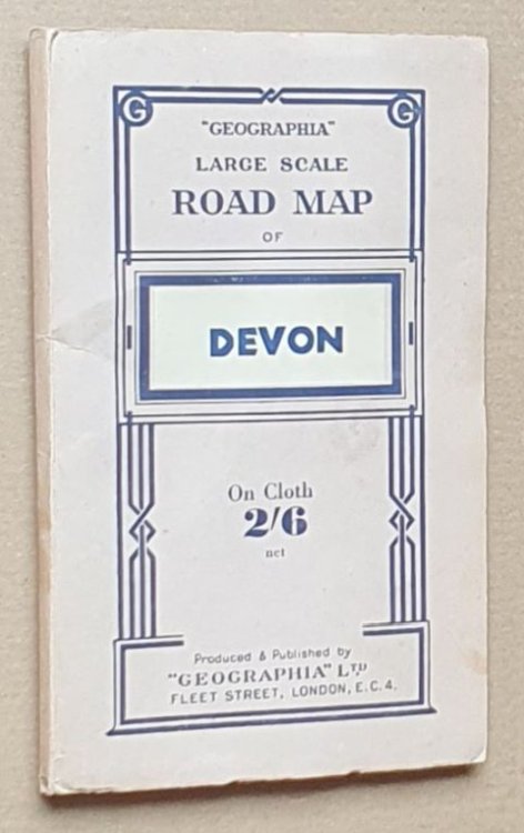 Geographia Large Scale Road Map of Devon, On cloth [Internal title is 'Dartmoor and Exmoor'