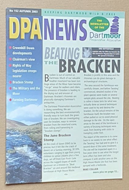 DPA News No.152, Autumn 2003. The Newsletter of the Dartmoor Preservation Association