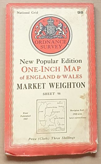 Market Weighton. Sheet 98 One-Inch Map of England & Wales, New Popular Edition [l:63360]
