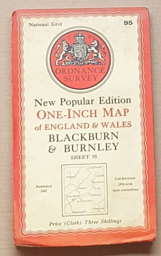 Blackburn & Burnley. Sheet 95 One-Inch Map of England & Wales, New Popular Edition [l:63360]
