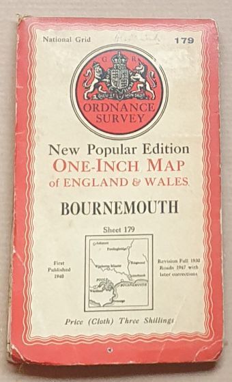 Bournemouth. Sheet 179 One-Inch Map of England & Wales, New Popular Edition [l:63360]