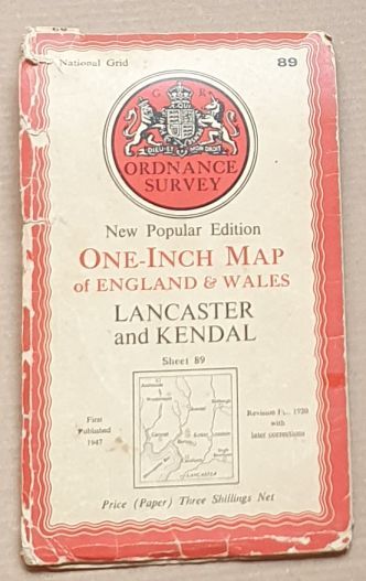 Lancaster and Kendal. Sheet 89. One-Inch Map of England & Wales, New Popular Edition [l:63360]