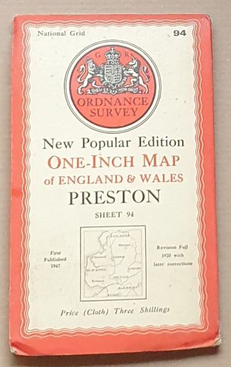 Preston. Sheet 94. One-Inch Map of England & Wales, New Popular Edition [l:63360]