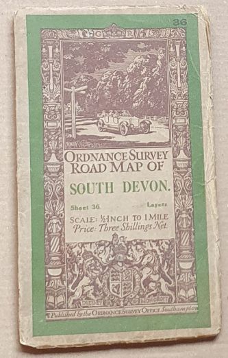 Ordnance Survey Road Map of South Devon. Sheet 36. Layers. Scale: -Inch to 1 Mile. [Plymouth, Torquay & Exeter]