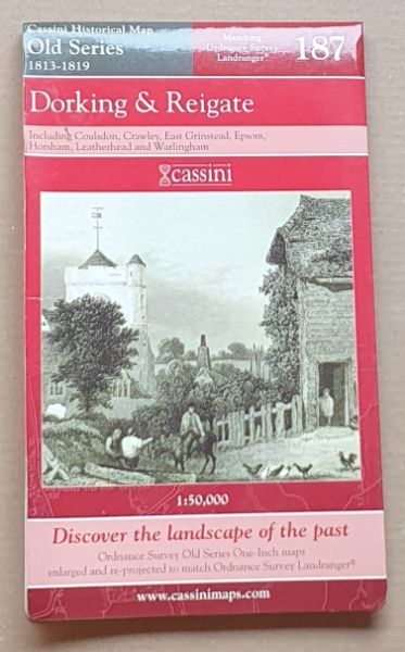 Dorking & Reigate, Old Series 1813-1819, matching Landranger sheet 187 (Cassini Historical Map)