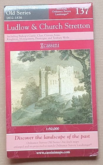 Ludlow & Church Stretton, Old Series 1832-1836, matching Landranger sheet 137 (Cassini Historical Map)