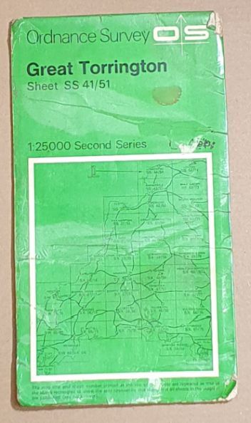 Great Torrington. 1:25000 Map Second Series Sheet SS 41/51