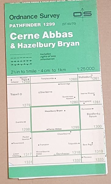 Cerne Abbas & Hazlebury Bryan. 1:25000 Pathfinder 1299 (Sheet ST 60/70)