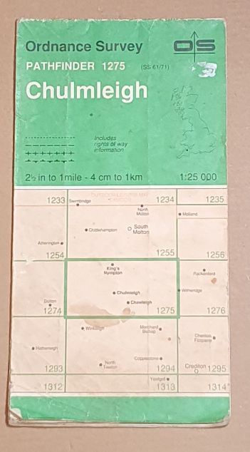 Chulmleigh. 1:25000 Pathfinder 1275 (Sheet SS 61/71)