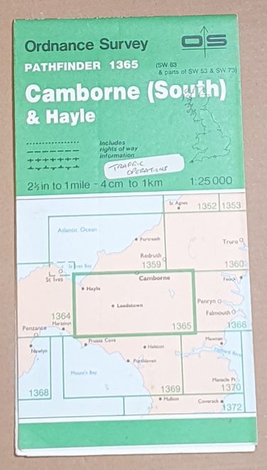 Camborne (South) & Hayle. 1:25000 Pathfinder Map Sheet 1365 (SW 63 & parts of SW 53 & SW 73)