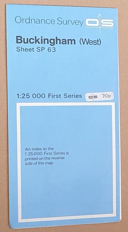 Buckingham (West) Sheet SP 63 1:25000 First Series Map