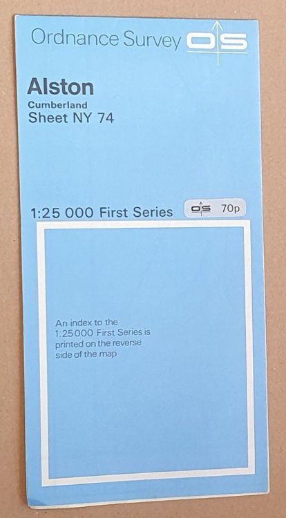 Alston, Cumberland Sheet NY 74 1:25000 First Series Map