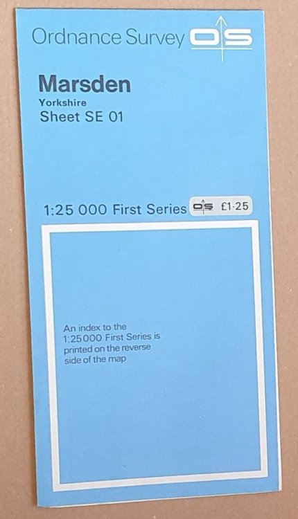 Marsden, Yorkshire Sheet SE 01 1:25000 First Series Map