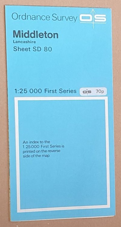 Middleton, Lancashire Sheet SD 80 1:25000 First Series Map