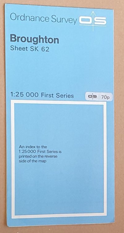 Broughton Sheet SK 62 1:25000 First Series Map