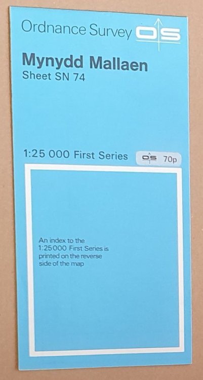 Mynydd Mallaen Sheet SN 74 1:25000 First Series Map