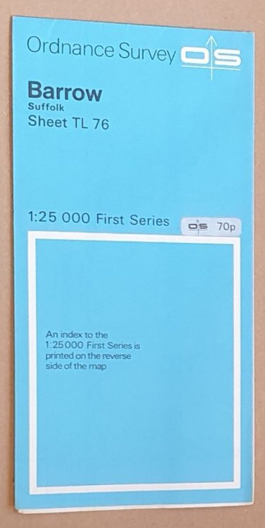 Barrow, Suffolk TL 76 1:25000 First Series Map