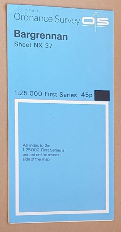 Bargrennan NX 37 1:25000 First Series Map