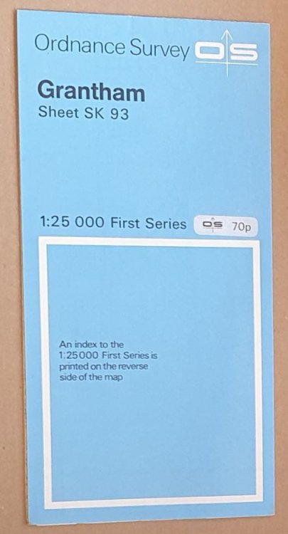 Grantham Sheet SK 93 1:25000 First Series Map