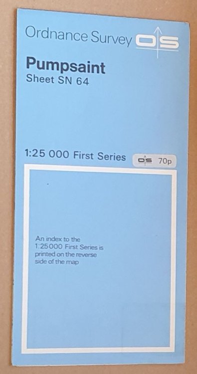 Pumpsaint SN 64 1:25000 First Series Map