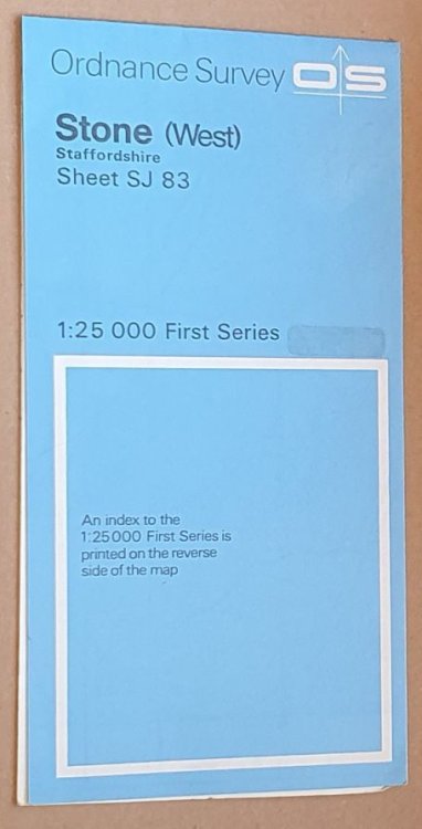 Stone (West), Staffordshire SJ 83 1:25000 First Series Map