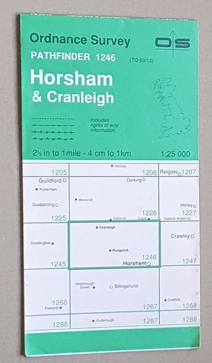 Horsham and Cranleigh. Pathfinder Map 1246 (Sheet TQ 03/13)
