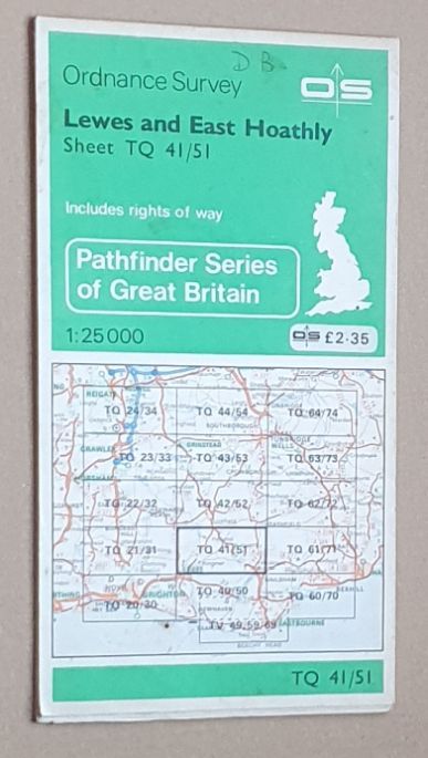 Lewes and East Hoathly 1:25000 Pathfinder Map Sheet TQ41/51